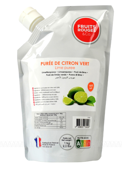 Fruits Rouge Lime Puree Sugar Free - 1kg